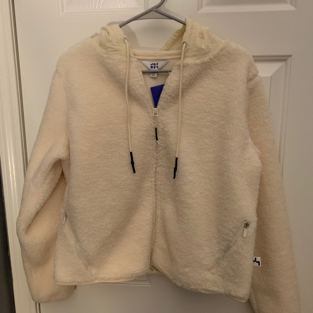 Joy Lab white fleece teddy jacket